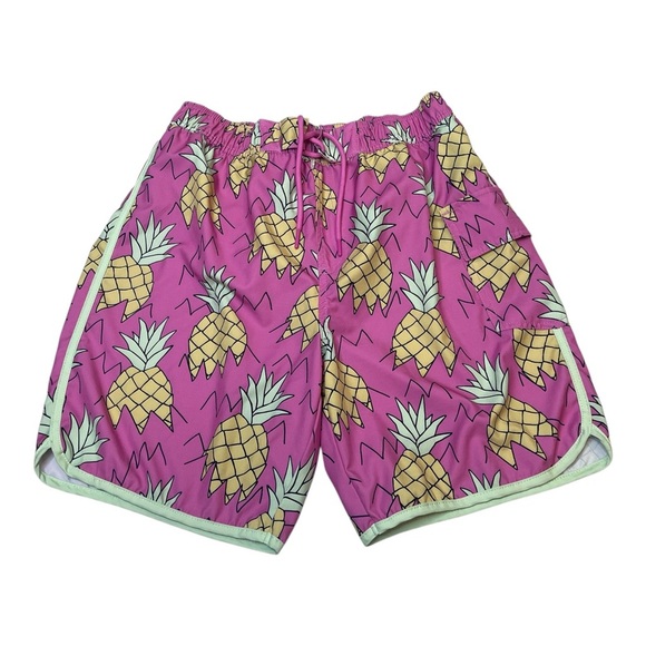 Sovereign Code Joyride Pineapple Pink Lined Swim Trunks Men’s Size Large - Picture 1 of 9